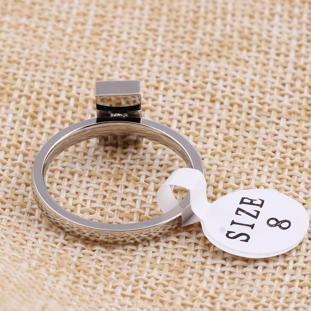 Damen Ring mit quadratischem Onyxstein Shop Nory