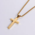 Kreuz Kette in Edelstahl - 18k vergoldet | Shop Nory