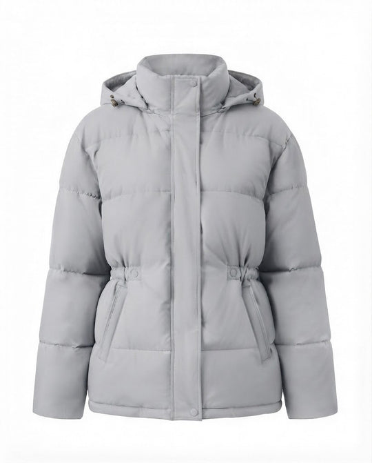 Damen oversized gesteppte Kapuzenjacke mit wärmender Thermo-Isolierung