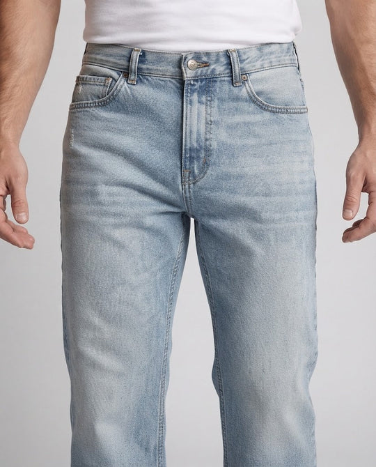 Herren Locker geschnittene Denim-Hose mit extra weitem Bein und leichter Used-Waschung Shop Nory