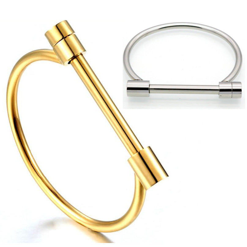 Herren Armreif aus hochwertigem Edelstahl mit modernem minimalistischen Design Shop Nory