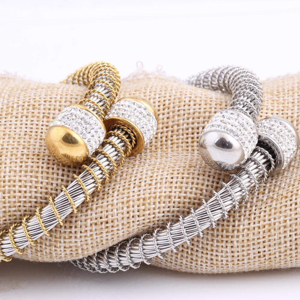 Damen Stylishes Armband mit Glitzersteinen Shop Nory