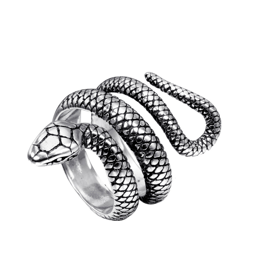 Herren Ring "Snake" in Titaniumstahl | Shop Nory