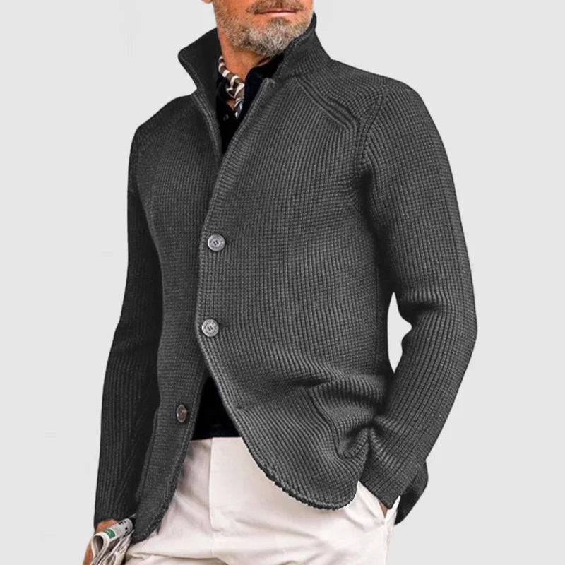 Stilvolle Herrenjacke Mit Stehkragen