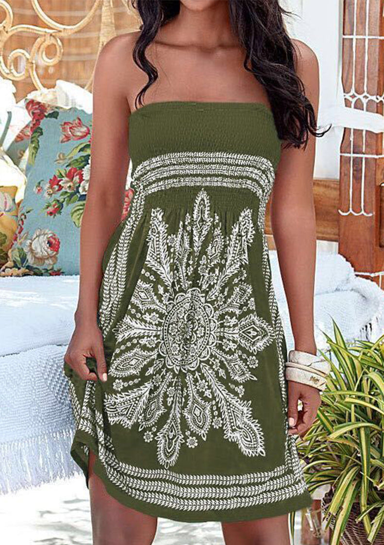 Bedrucktes Röhrentop-Kleid