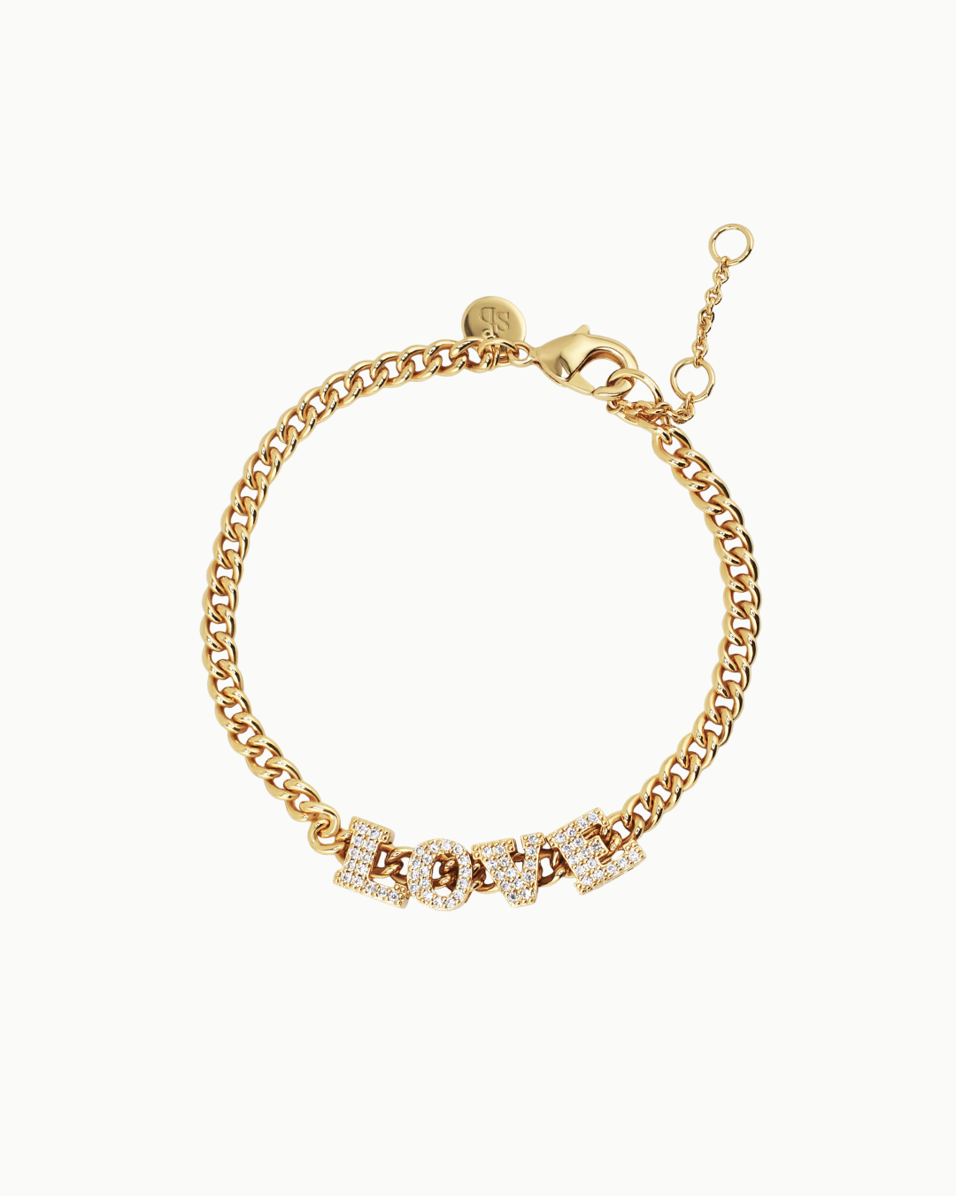 Luxe Love Kristall Gold Kettenarmband | Shop Nory