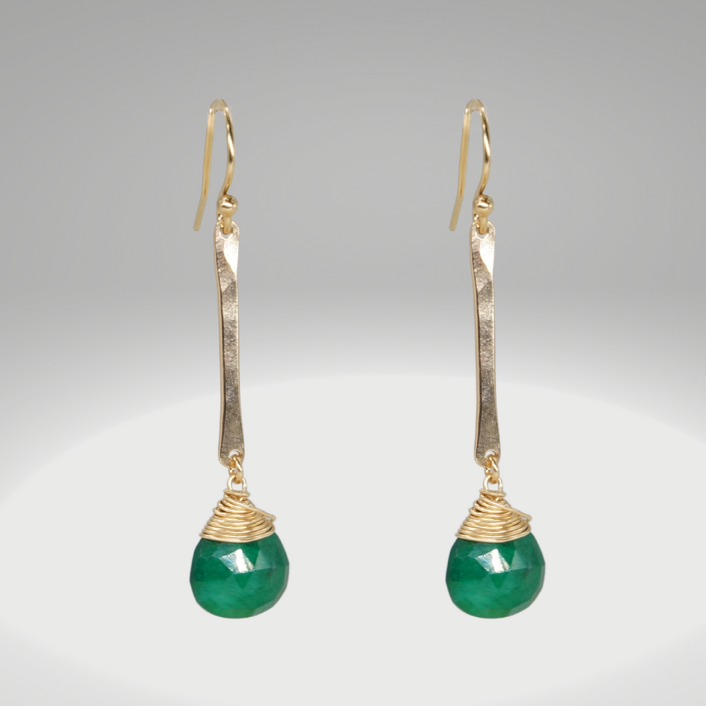 Drop Edelstein Geburtsstein/Zodiac Ohrringe | Shop Nory