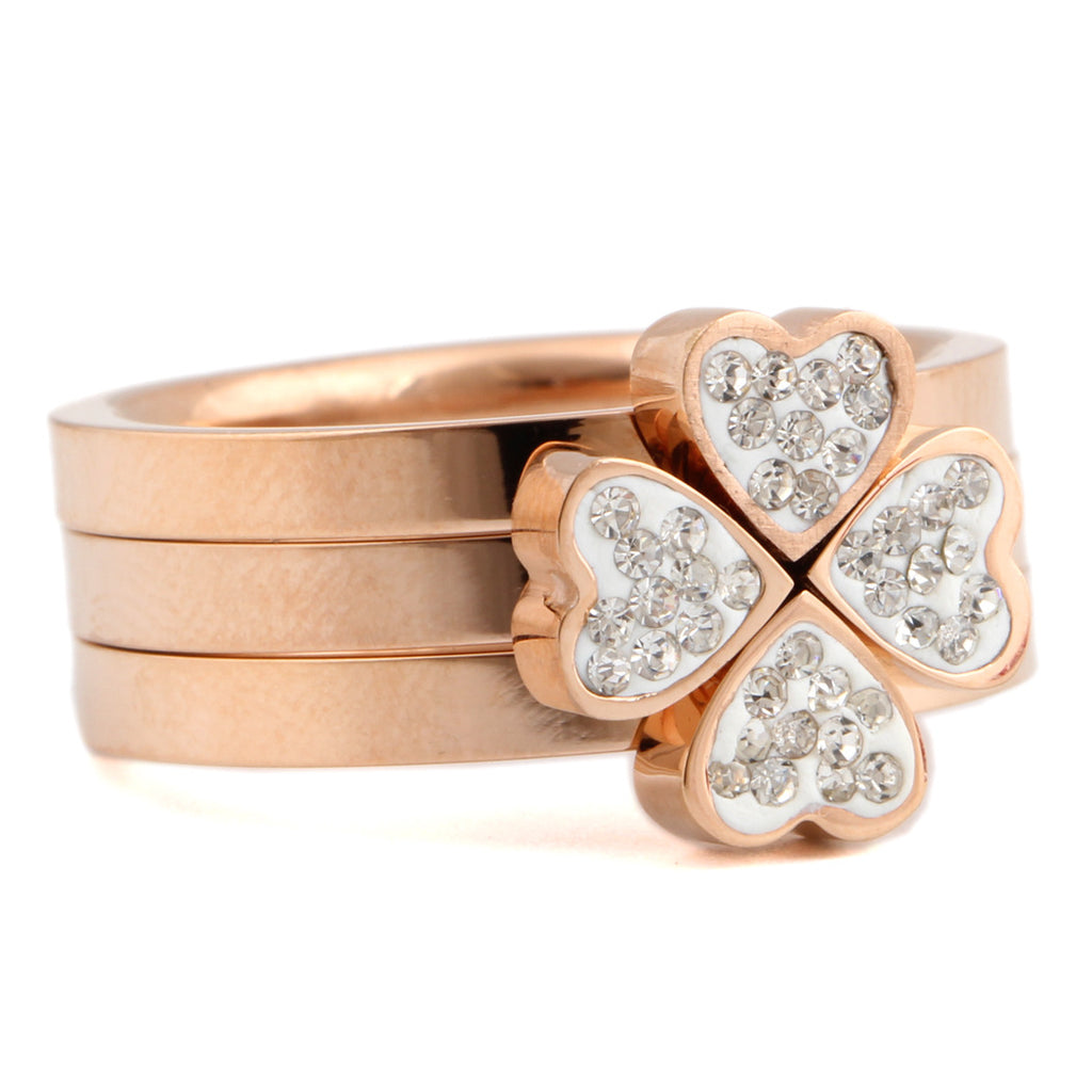 Damen Ring mit Herzdesign und strahlenden Zirkonia Shop Nory