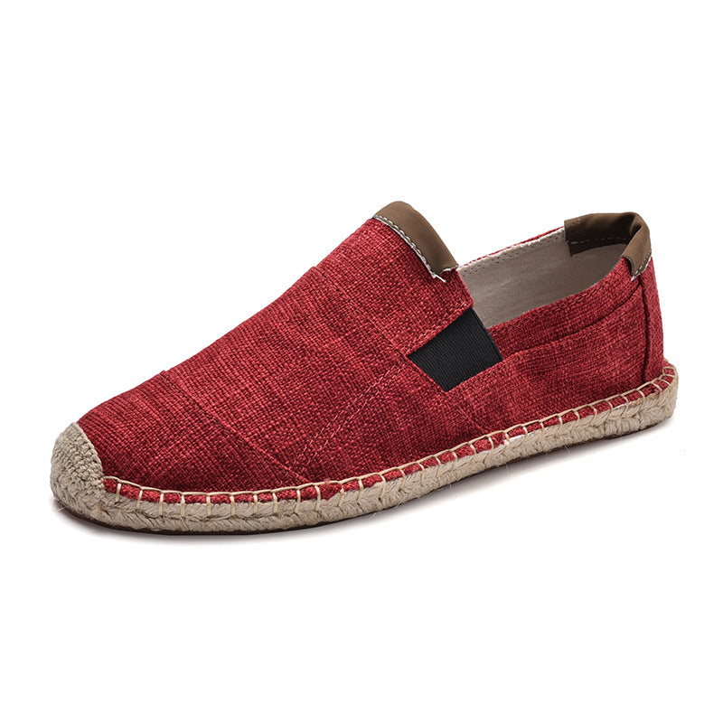 Boss Stilvolle Handgemachte Leinwandstrohschuhe Sommer-Chic