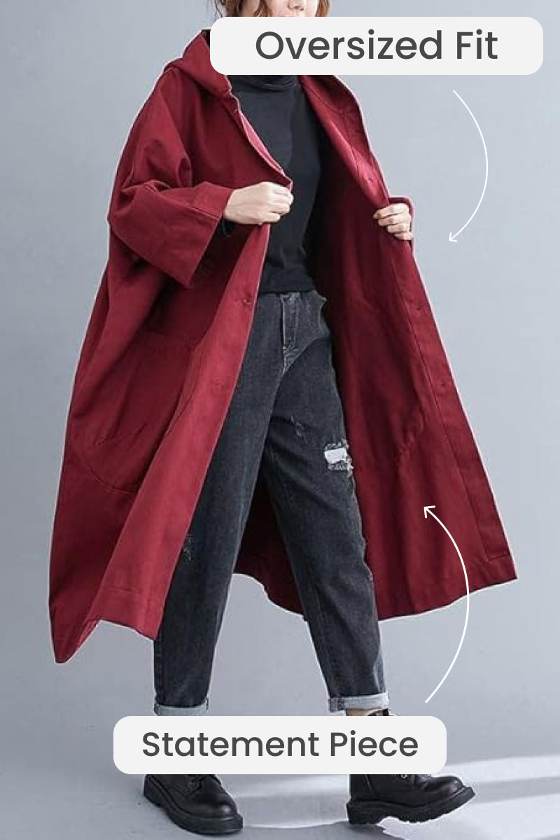 Wasserdichte Oversized Windjacke