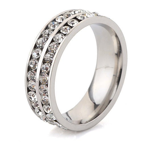 Damen Ring mit facettiertem, edlen Zirkonia-Besatz Shop Nory