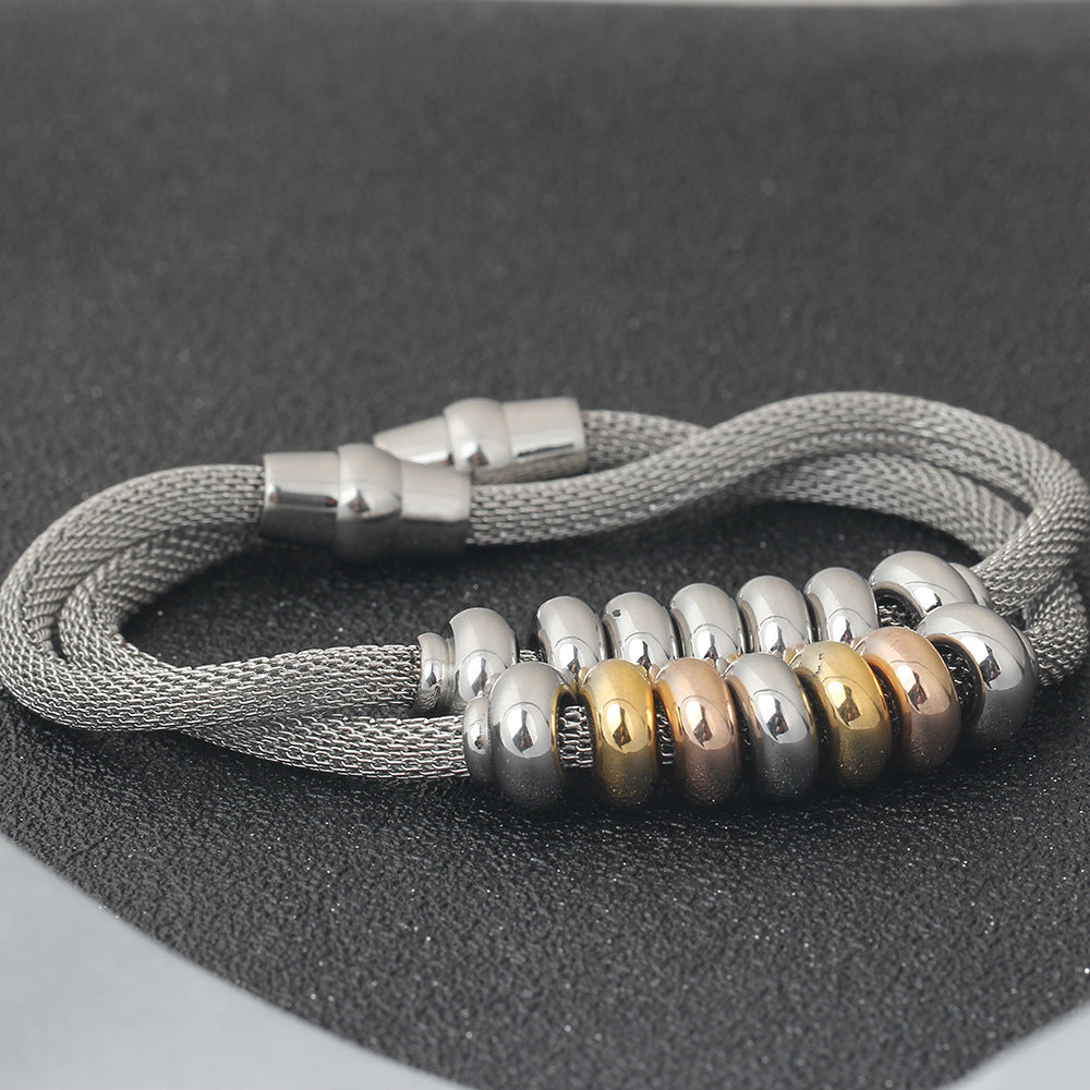 Damen Edelstahlarmband mit eleganten Kugeldetails Shop Nory