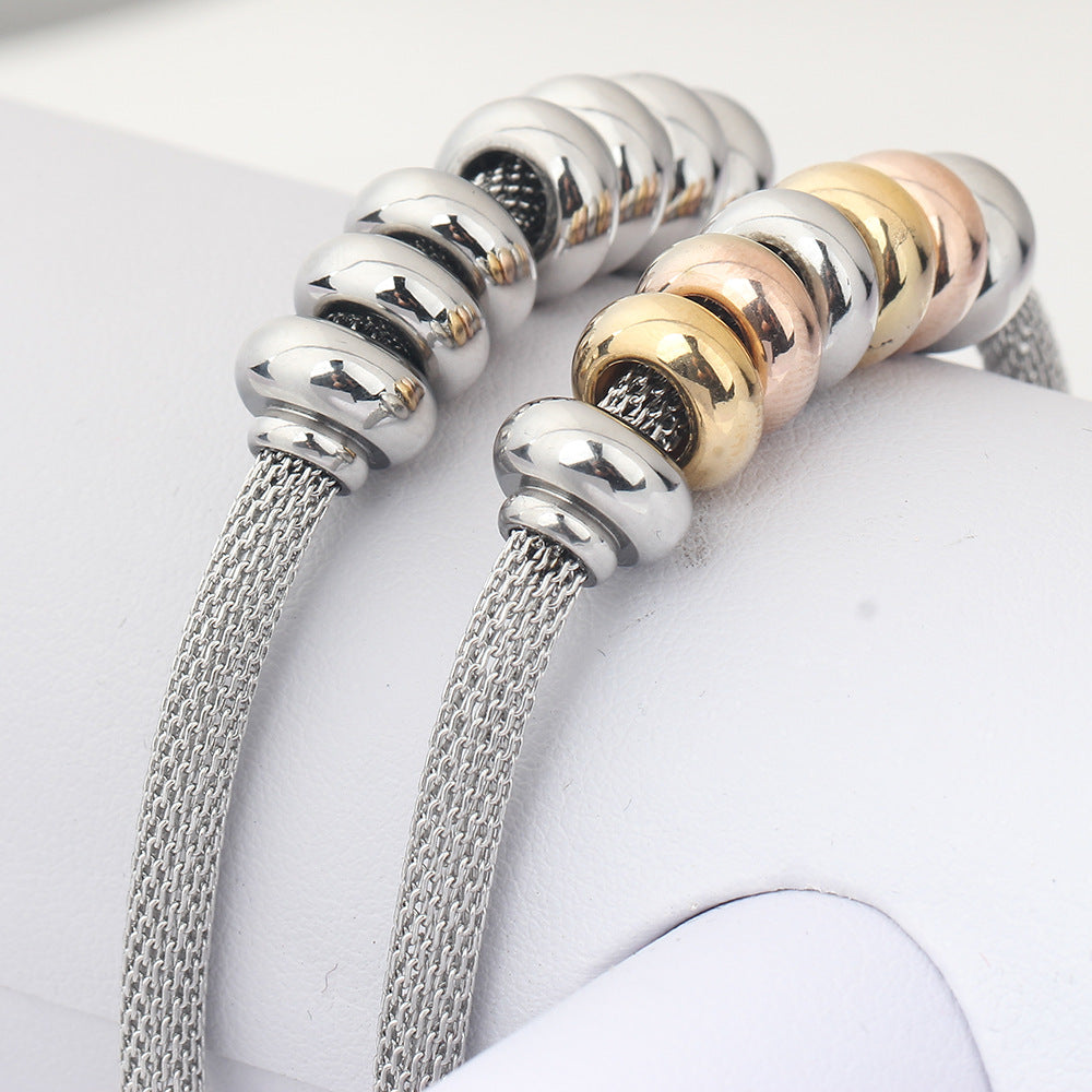 Damen Edelstahlarmband mit eleganten Kugeldetails Shop Nory