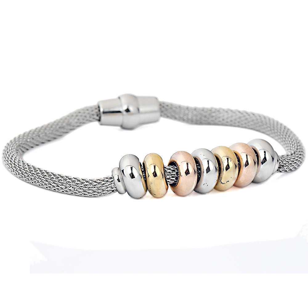 Damen Edelstahlarmband mit eleganten Kugeldetails Shop Nory
