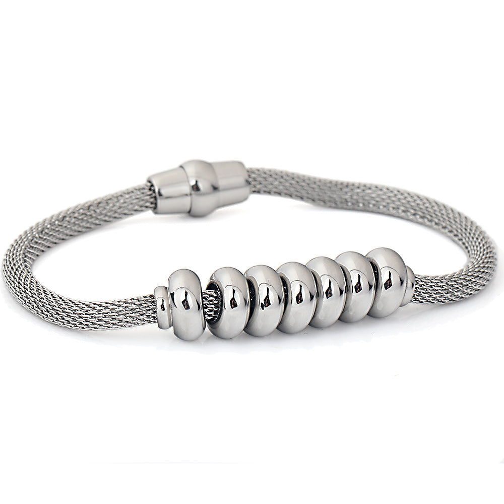 Damen Edelstahlarmband mit eleganten Kugeldetails Shop Nory