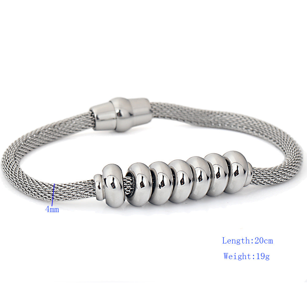 Damen Edelstahlarmband mit eleganten Kugeldetails Shop Nory