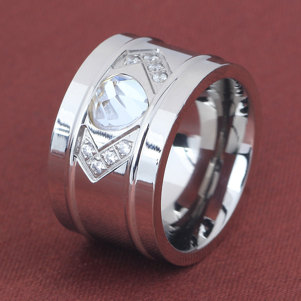 Damen Ring mit funkelnden Kristallakzenten und modernem Design Shop Nory