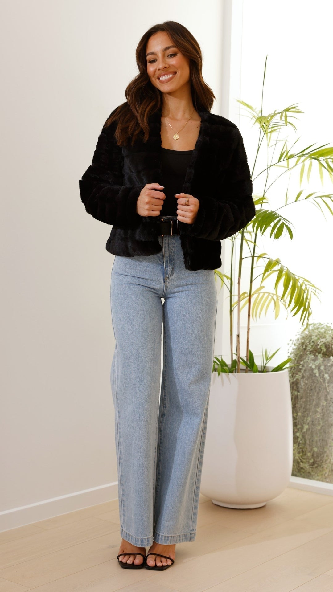 Luxus Damen Crop Jacke