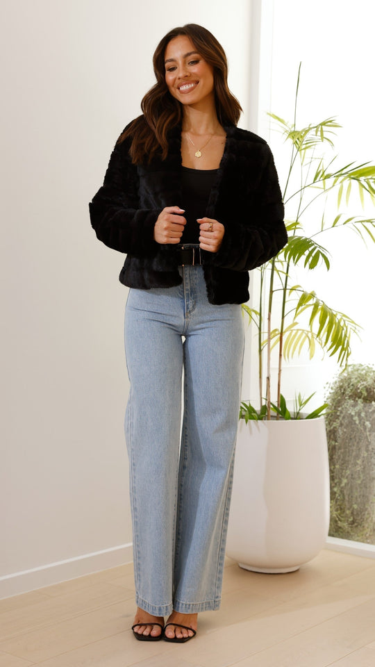 Luxus Damen Crop Jacke