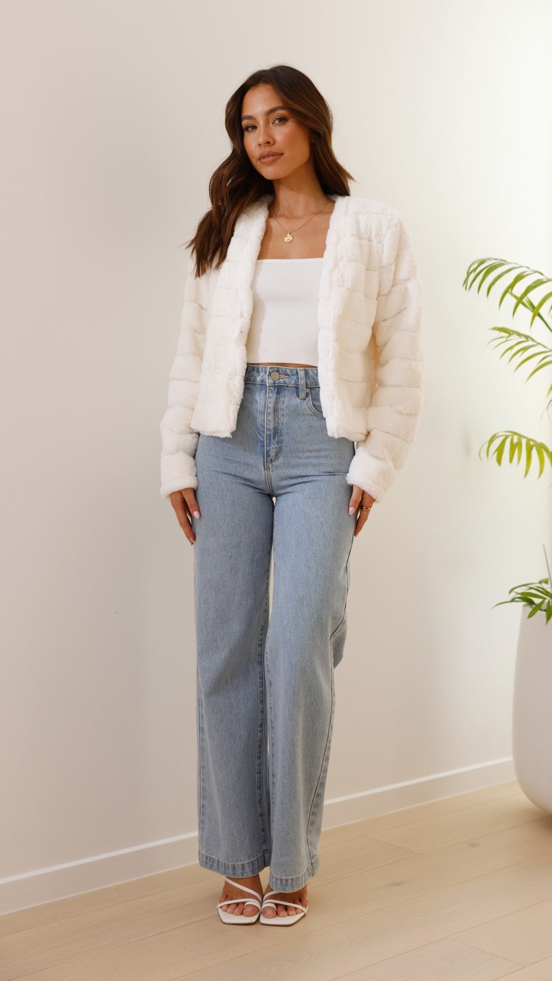 Luxus Damen Crop Jacke