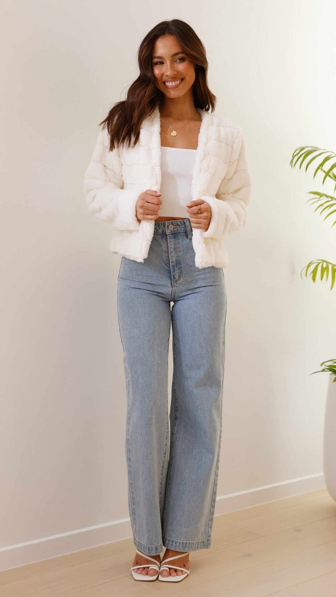 Luxus Damen Crop Jacke