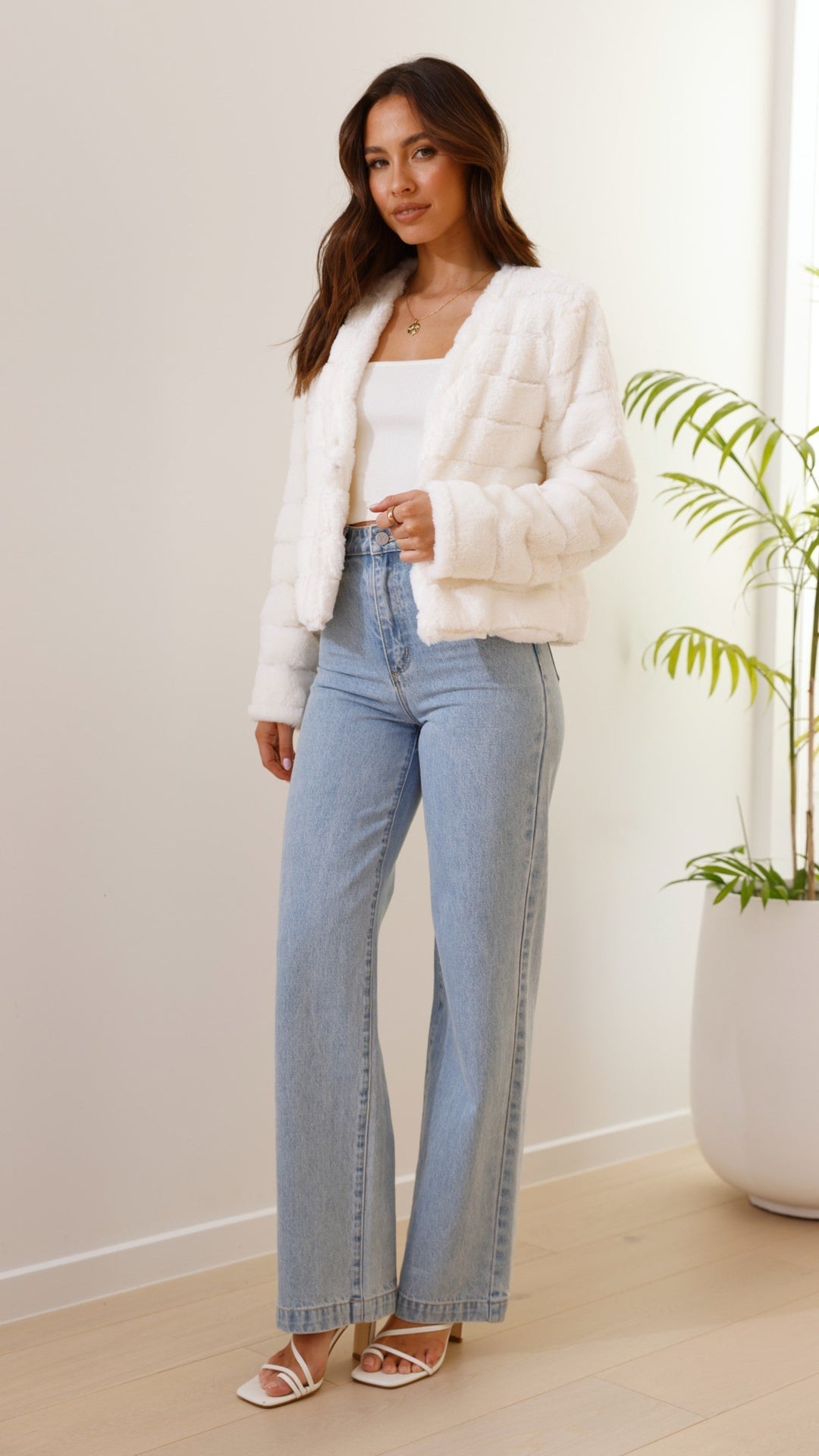 Luxus Damen Crop Jacke