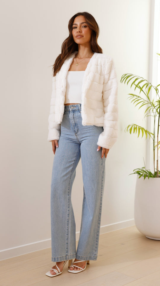 Luxus Damen Crop Jacke