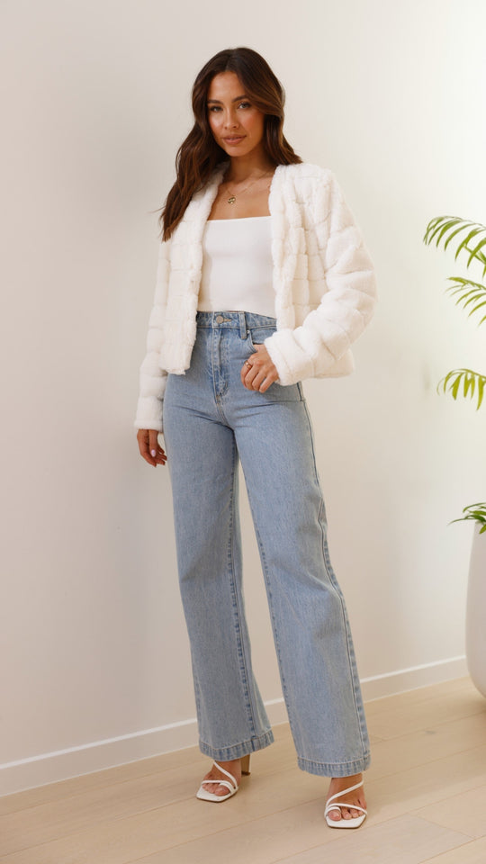 Luxus Damen Crop Jacke