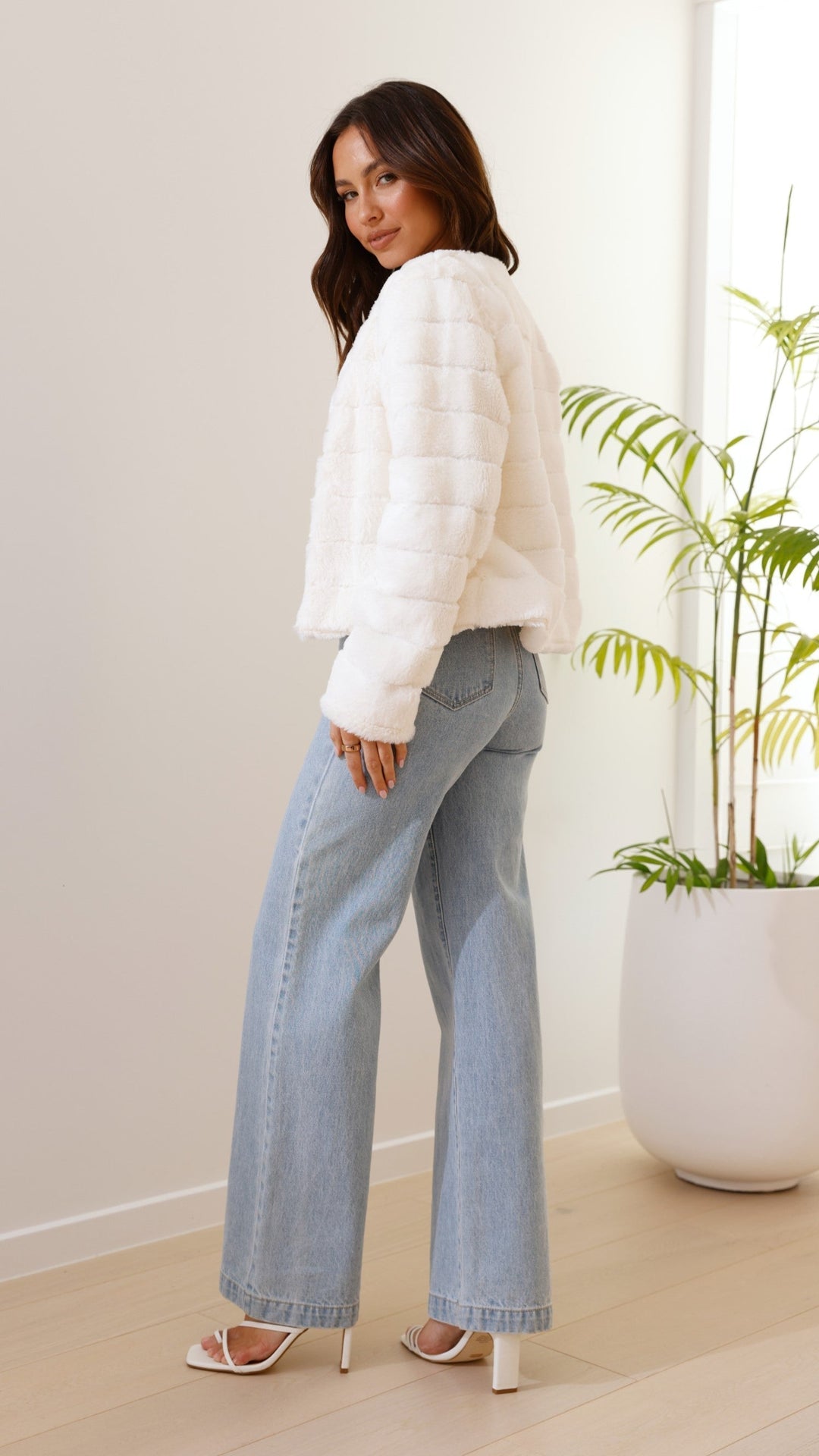 Luxus Damen Crop Jacke