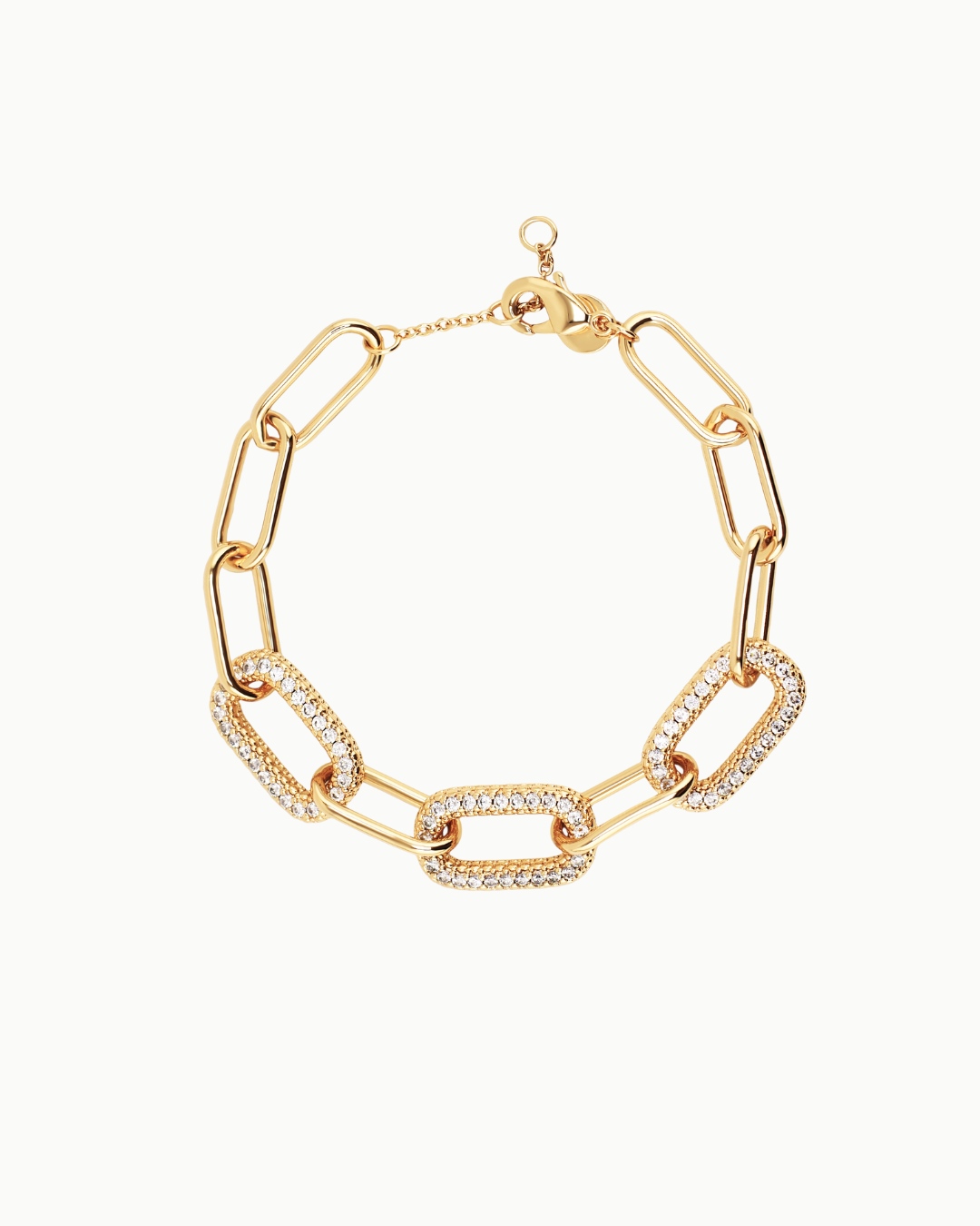 Luxe Whitney Kristall Gold Kettenarmband | Shop Nory