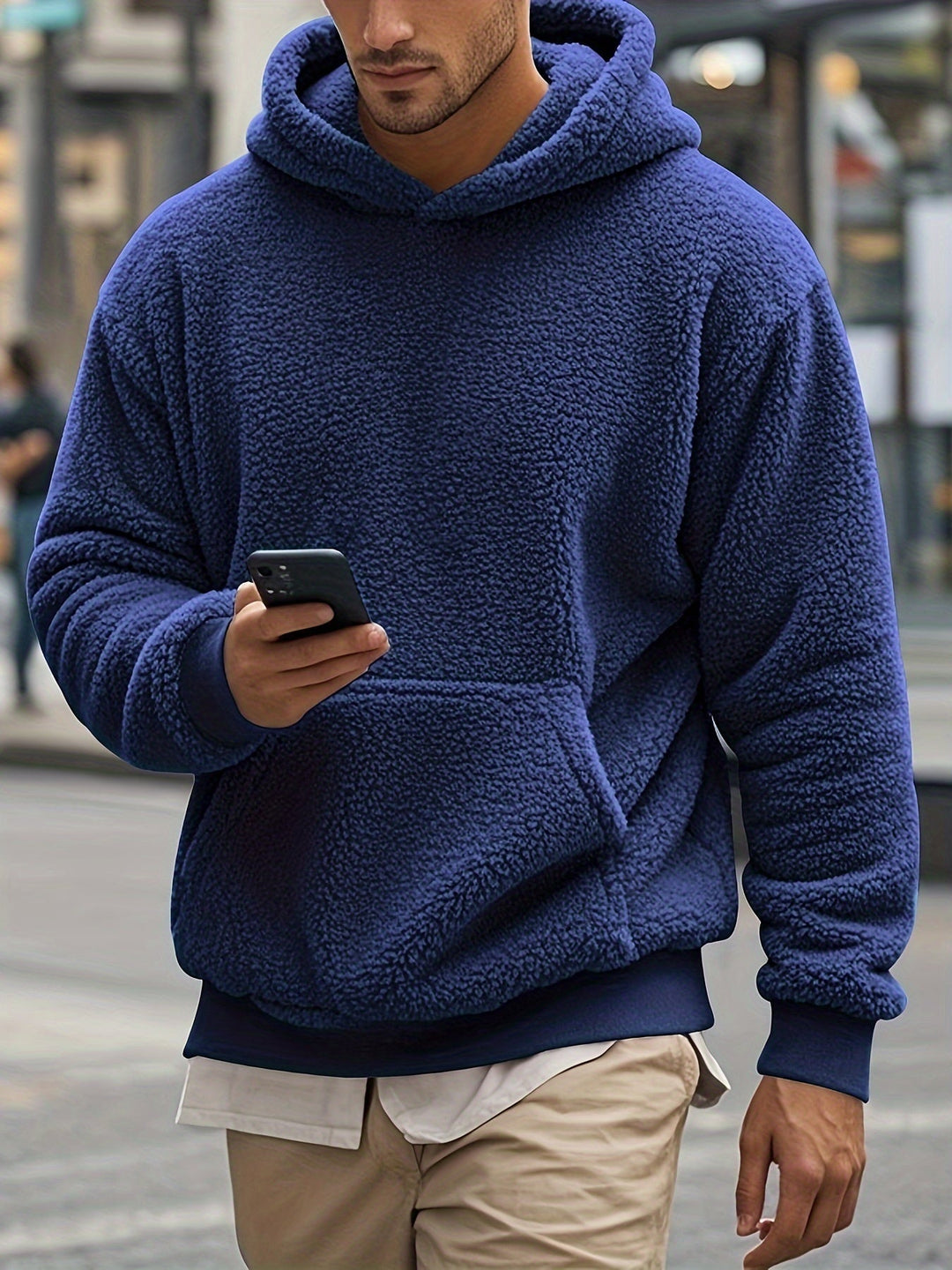 Weiche Fleece-hoodie Polyester Komfort und Stil