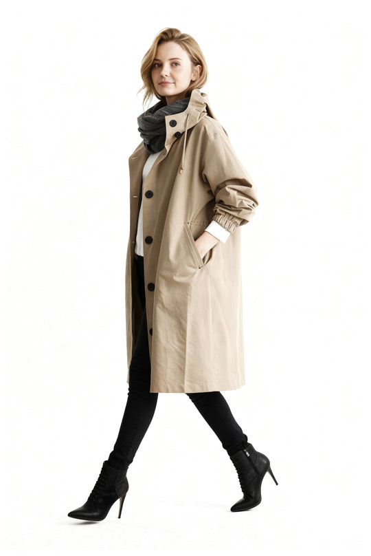 Trenchcoat mit Kapuze für Damen