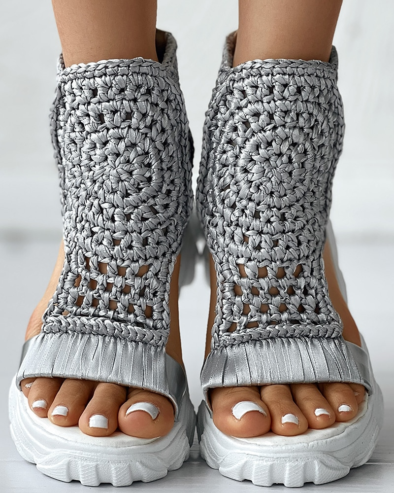 Gestrickte Elastische Sommersandalen