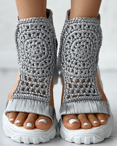 Gestrickte Elastische Sommersandalen