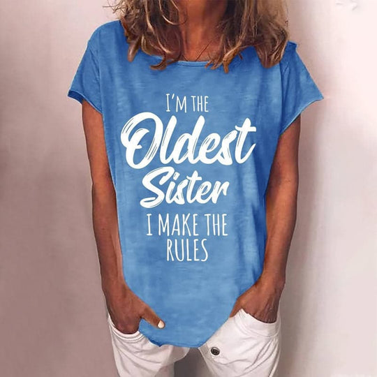 T-Shirt mit Rundhalsausschnitt und Buchstabenaufdruck
