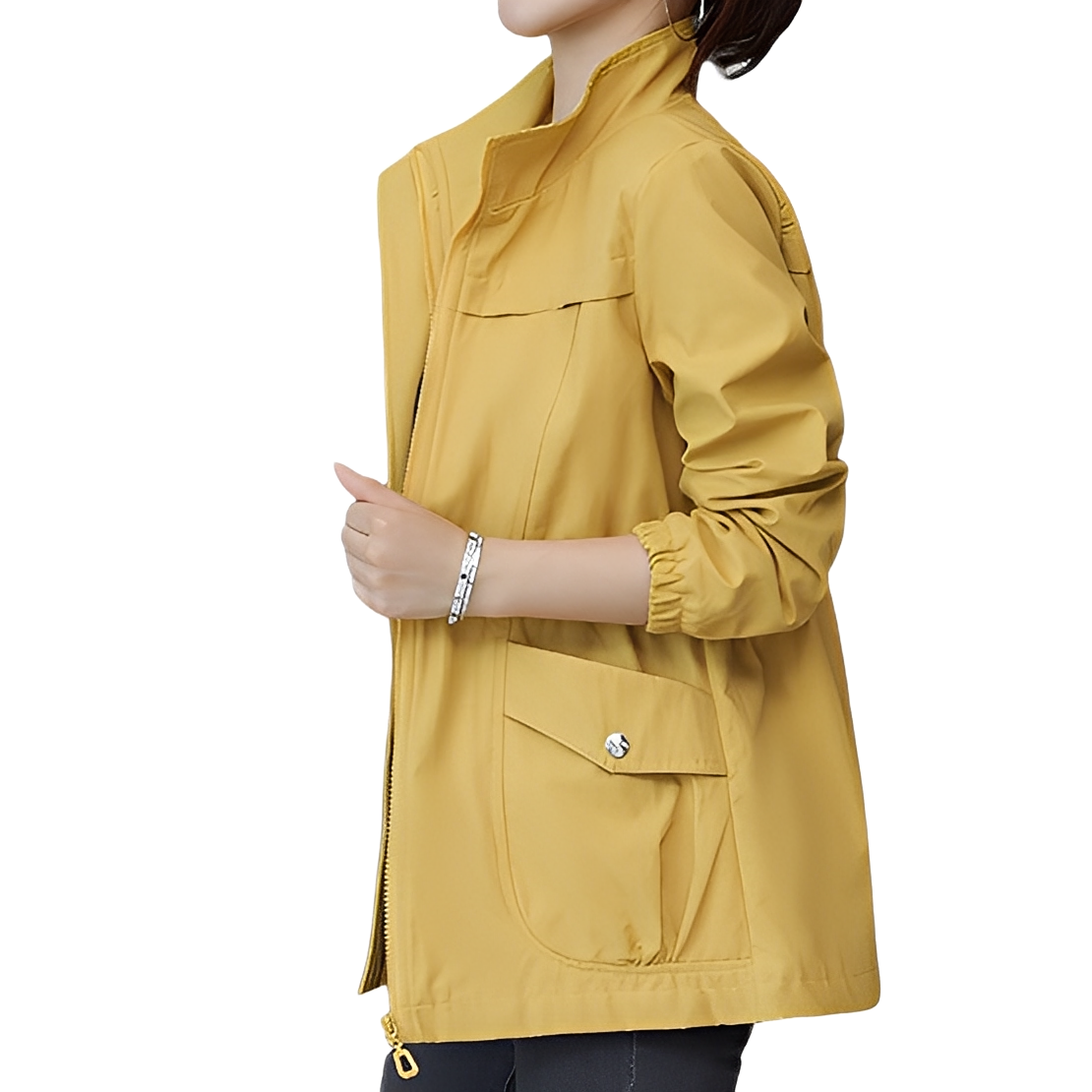 Stylische Jacke mit verstellbarem Bund für Frauen