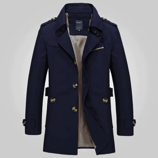 Trenchcoat mit Stehkragen für Damen - Knopfdetails