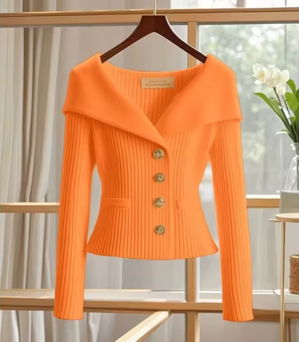 Strickjacke Damen Kurz Cardigan für Übergangsjahre