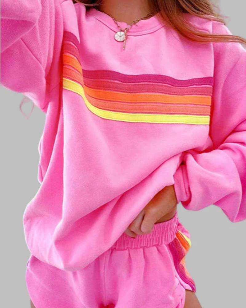 Gestreiftes Pyjama-Set