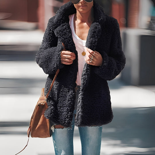 Stylische, dicke Fleecejacke für Damen