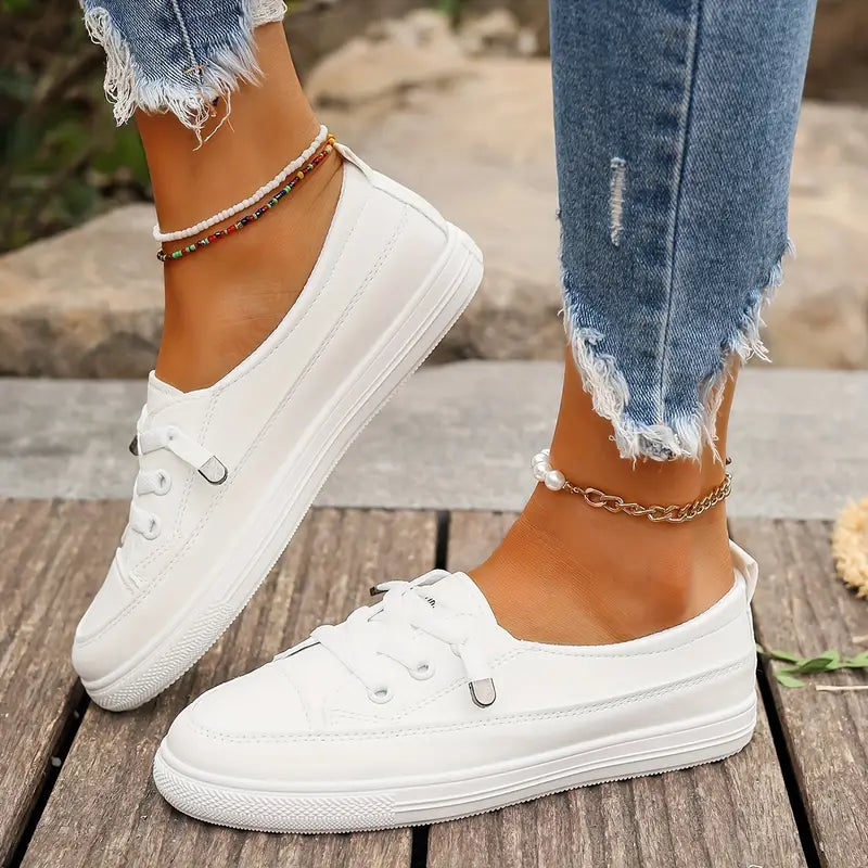Lässig Flache Schuhe mit Rutschfester Sohle und Runder Spitze