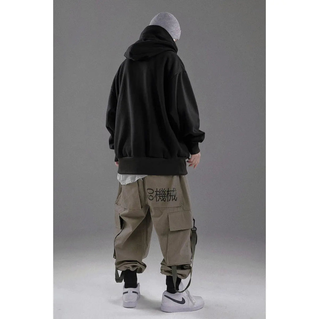 Ninja-Hoodie mit Doppeltem Ausschnitt