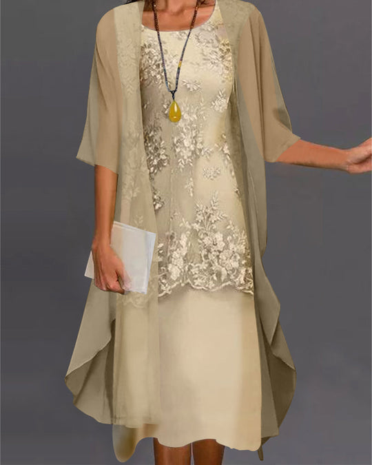 Elegantes Chiffon-Kleid In Zwei Teilen