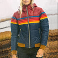 Regenbogen Retro isolierte Jacke