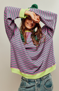 ShopNory | Oversized Gestreiftes Damen Sweatshirt