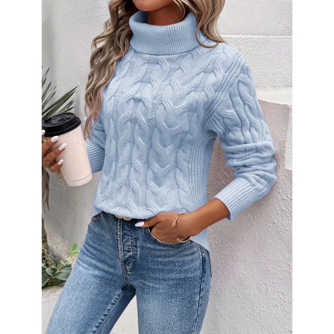 Klassischer Eleganter Rollkragenpullover