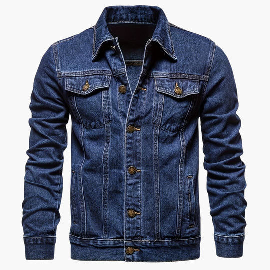 Slim-Fit Freizeit-Denimjacke für Männer