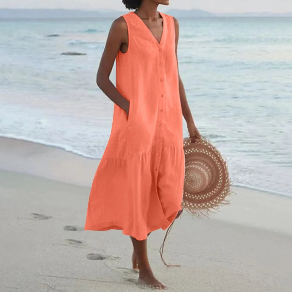 V-Ausschnitt Kleid