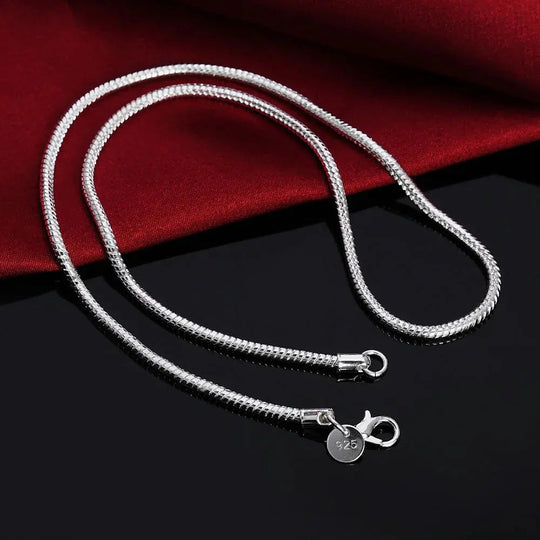925 3Mm Sterling Silber Schlangen Kette