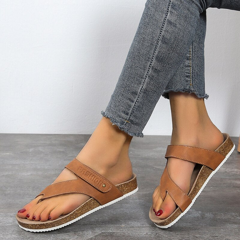 Orthopädische Sandalen mit Offener Zehenpartie und Korksohle